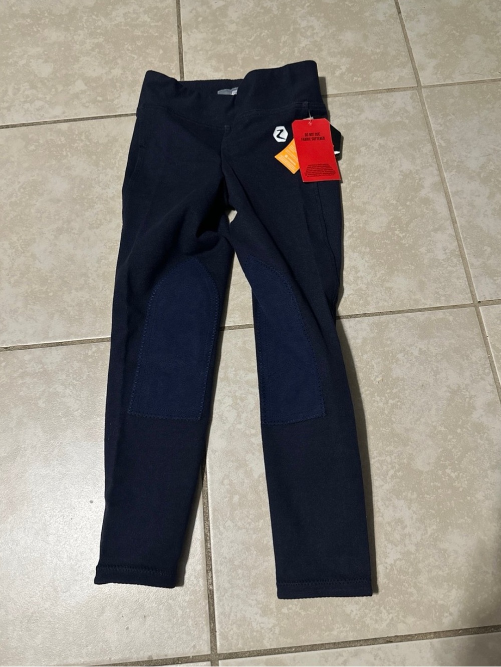 Horze Juniors Active Knee Patch Riding Tights 36221-PDB-EU130/USS